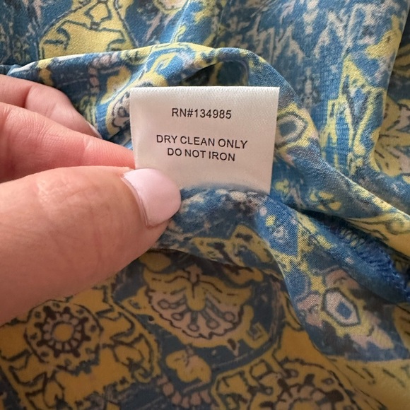 For Love And Lemons Blue and Yellow Maxi Dress - Picture 7 of 7